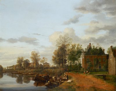 Country House on the Vliet near Delft by Jan van de Heyden